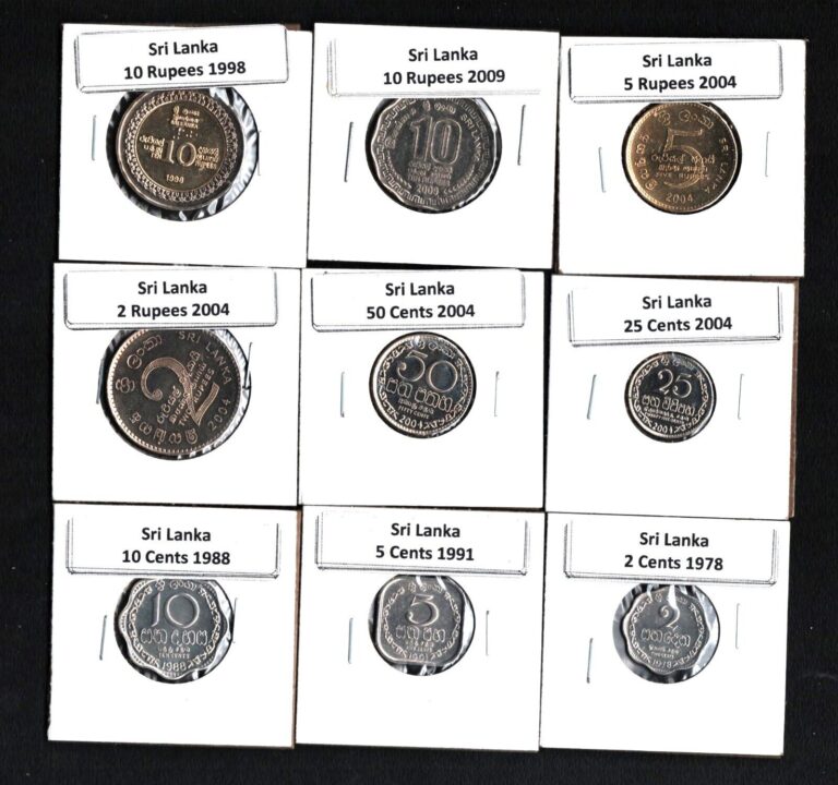 Read more about the article SRI LANKA 1978-2009 SET OF 9 COINS