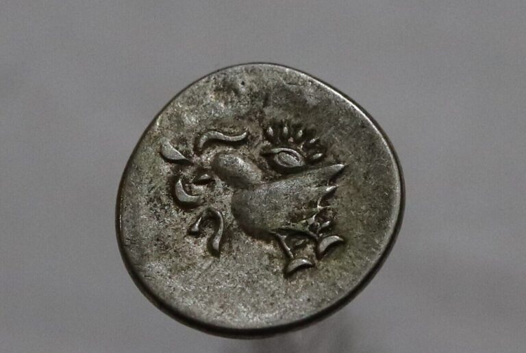 Read more about the article 🧭 🇰🇭 CAMBODIA 1/8 TICAL HAMZA BIRD SILVER UNIFACE ND 1847 B71 #9919