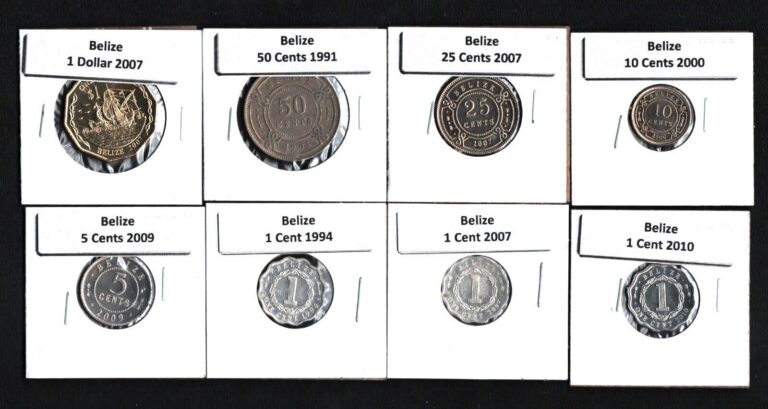 Read more about the article BELIZE 1991-2010 SET OF 8 COINS