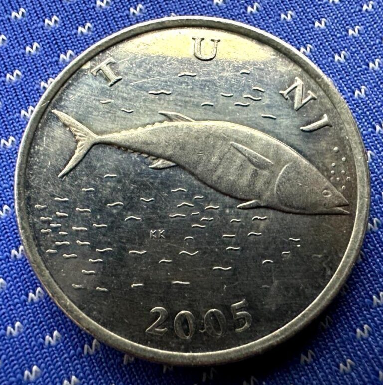 Read more about the article 2005 Croatia 1 Kune Coin UNC   Marten and Tuna       #M565