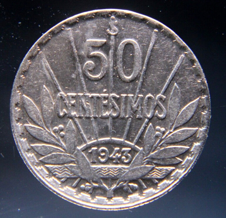 Read more about the article Uruguay  50 Centesimos  1943  silver coin  0.720