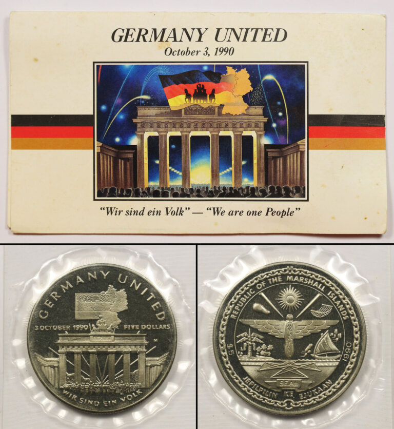 Read more about the article 1990 $5 Marshall Islands Germany United Commemorative Coin