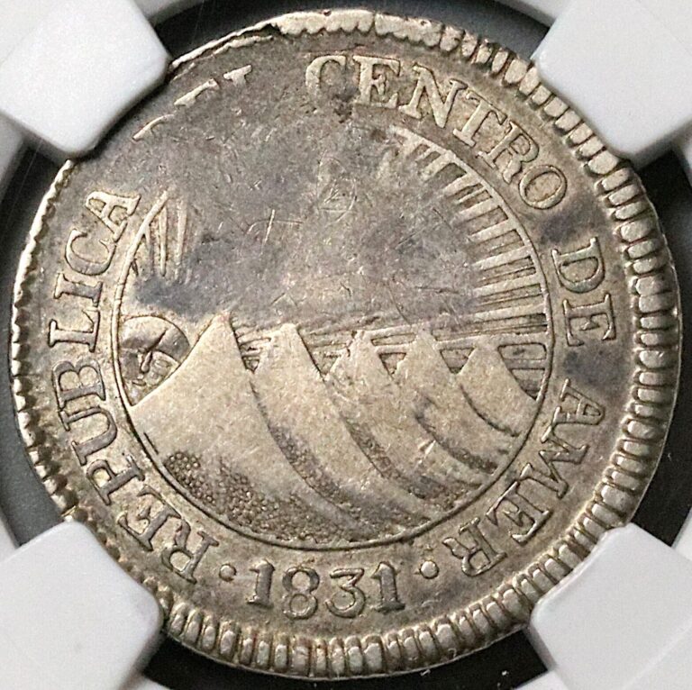 Read more about the article 1831-T NGC VF 30 Central American 2 Reales Honduras Silver Coin (23022404C)