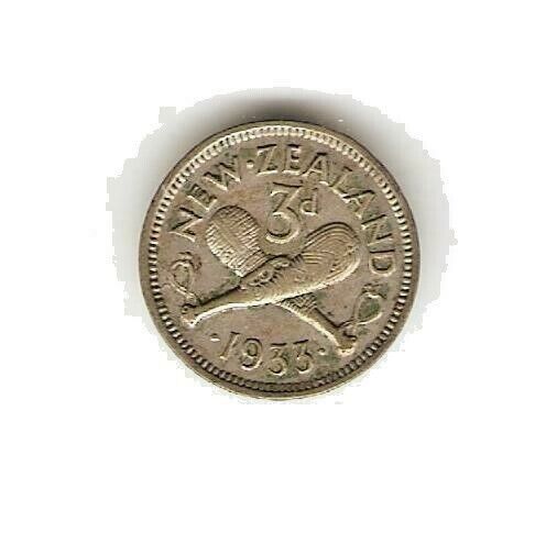 Read more about the article 1933 NEW ZEALAND SILVER COIN 3 PENCE