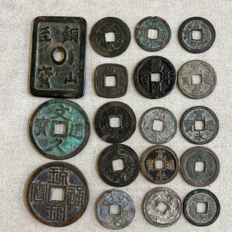 Read more about the article 18 pieces Copper coins of Japan in different periods 日本の銅貨18枚 #2076