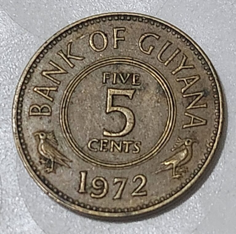 Read more about the article GUYANA 🇬🇾 FIVE (5) CENTS COIN 1972