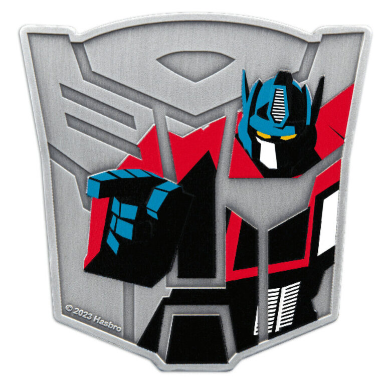 Read more about the article 2023 Samoa Hasbro Transformers Optimus Prime 1oz Silver Antiqued Shaped Coin