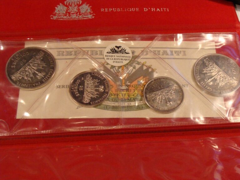 Read more about the article 1973 Haiti 4 Silver Coin Proof Set Original Case COA