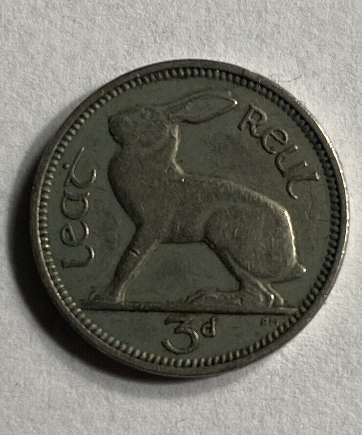 Read more about the article IRELAND (EIRE) 1942 IRISH 3 PENCE RABBIT (HARE) COIN **FREE SHIPPING**