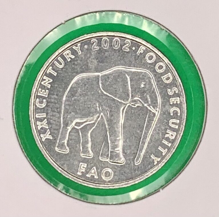 Read more about the article 2002 Somalia 5 Shilling Elephant Animal Coin