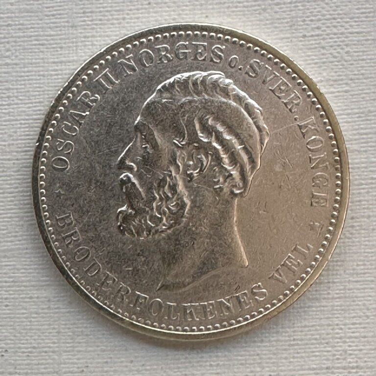 Read more about the article Norway 2 Kroner 1900 Silver Coin- High Grade – Cleaned