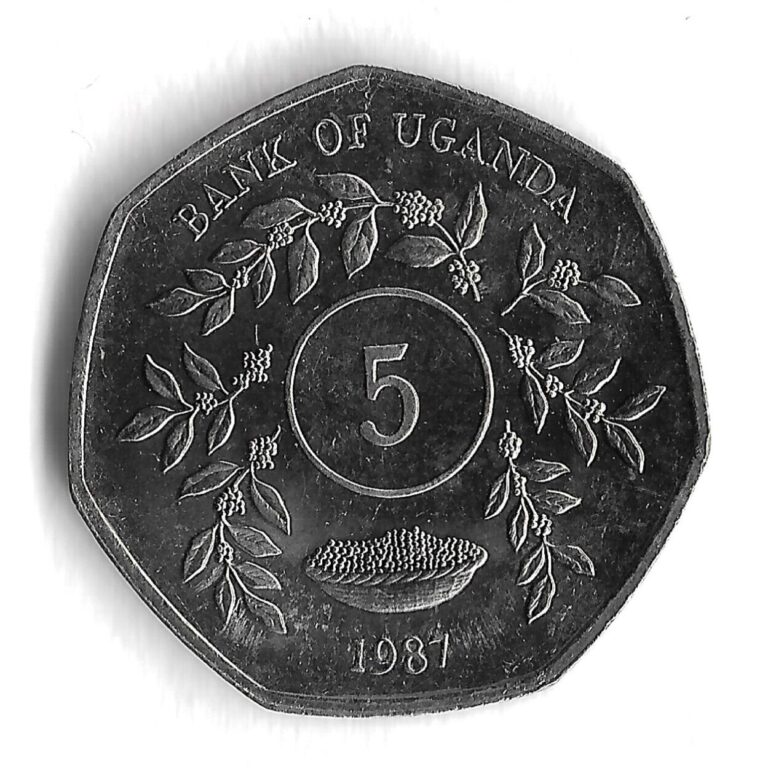 Read more about the article 1987 Uganda 5 Shillings World Coin – KM# 29