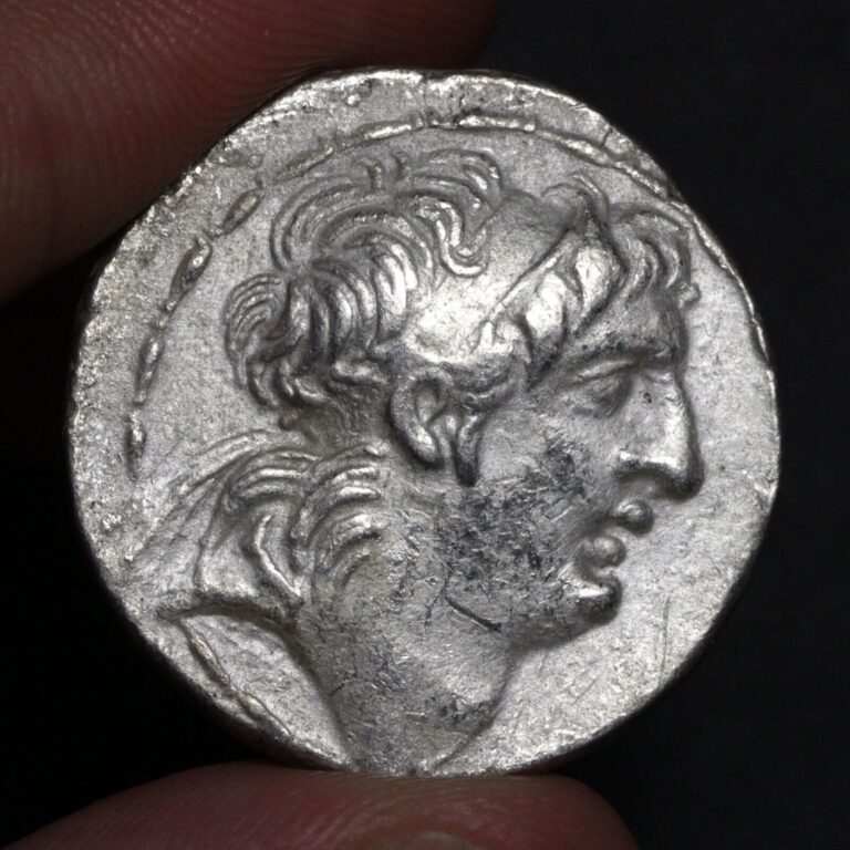 Read more about the article Ancient Greece Silver Tetradrachm Coin Seleukid Empire Antiochos VII 138BC VF
