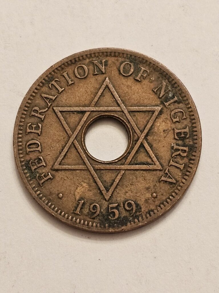 Read more about the article 1959 🇳🇬 NIGERIA ONE PENNY WORLD COIN KM#2 FINE QEII BRONZE FREE SHIPPING