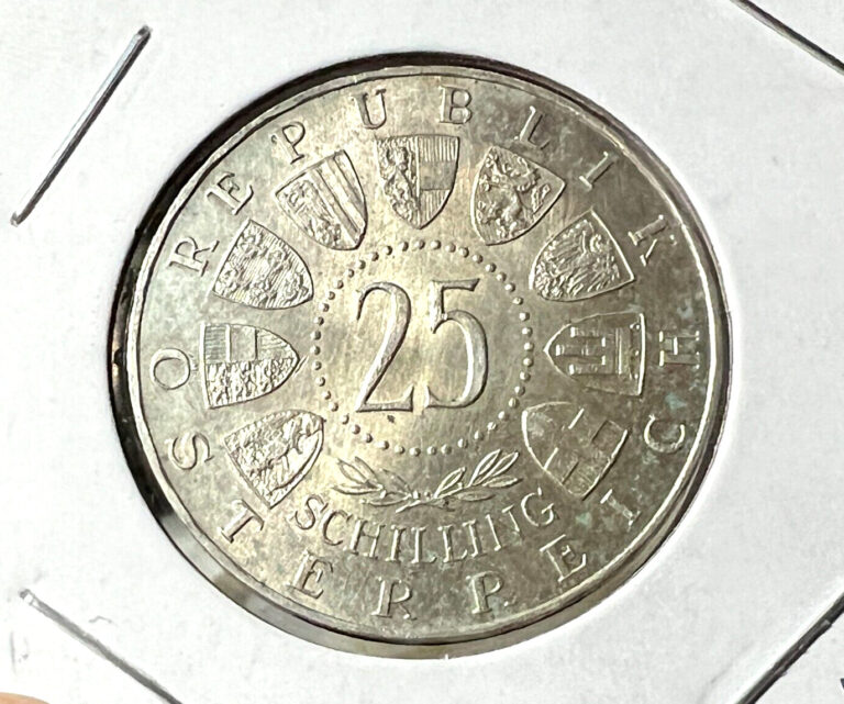 Read more about the article 1962 AUSTRIA SILVER 25 SCHILLING NICE COIN