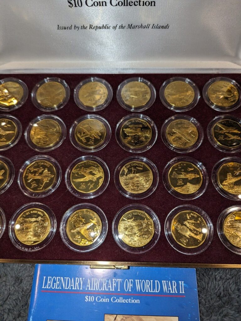 Read more about the article 1991 Marshall Islands Aircraft of World War II $10.00  Coins 24 pc . Proof Set