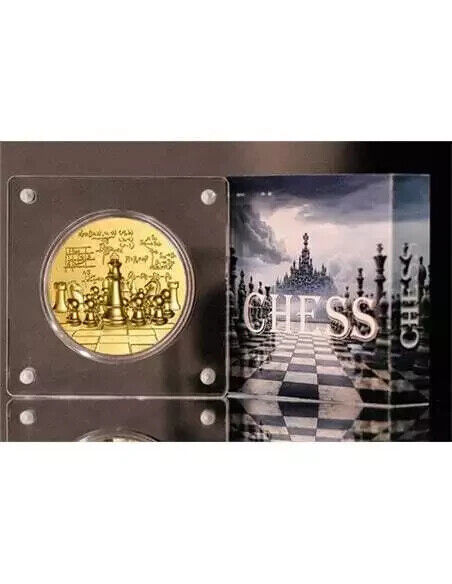 Read more about the article 2024 Cameroon International Chess Gold Gilded 2 oz Silver Coin Mintage of 129