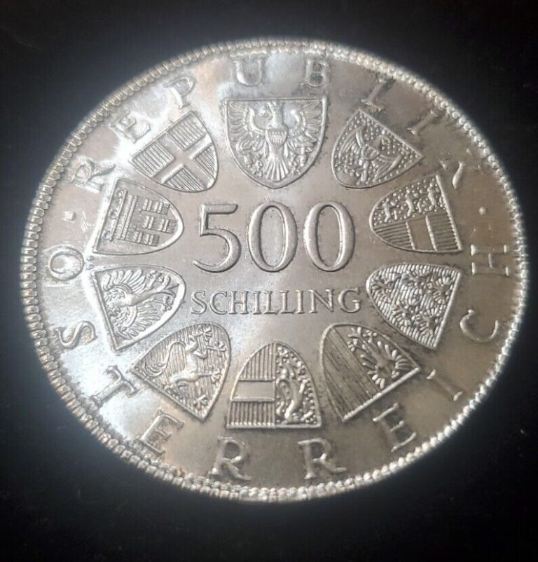 Read more about the article 1980 Austria 500 Shillings Silver Uncirculated Gem 💎