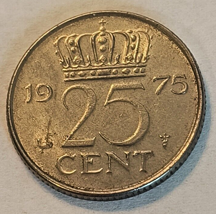 Read more about the article KM-503 Netherlands 1975 25 Cent Coin XF Condition Vintage World Collectible
