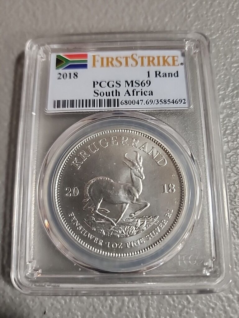 Read more about the article 2018 South Africa Silver Krugerrand 1 oz 1 Rand MS69 PCGS – First Strike