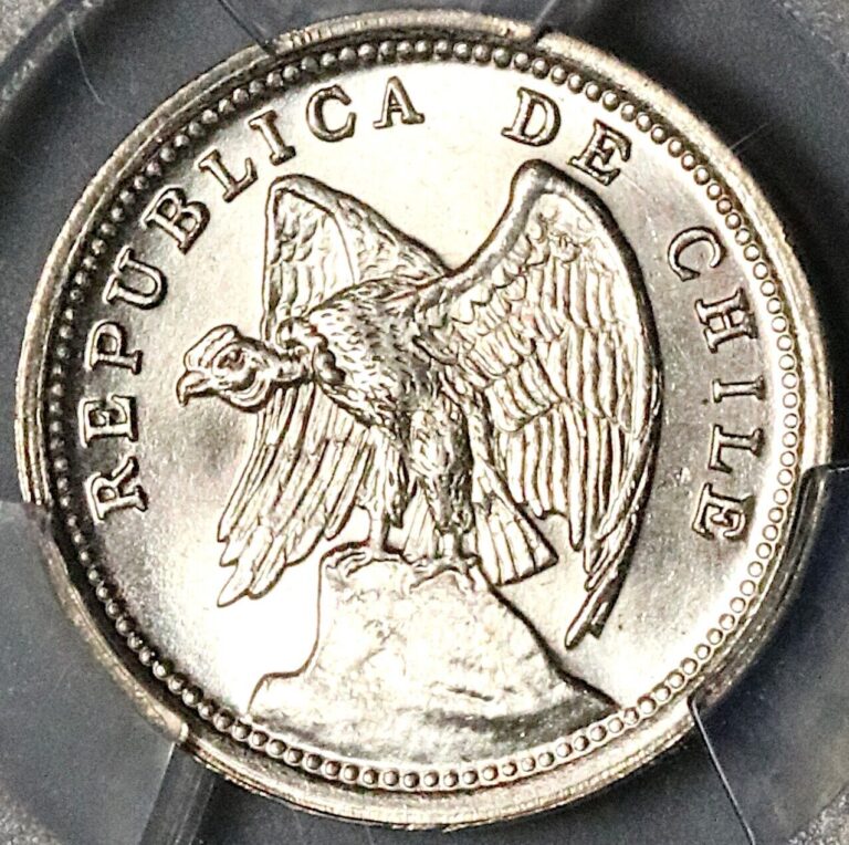 Read more about the article 1936 PCGS MS 66 Chile 10 Centavos Condor Bird Santiago Coin POP 1/0 (23010701C)