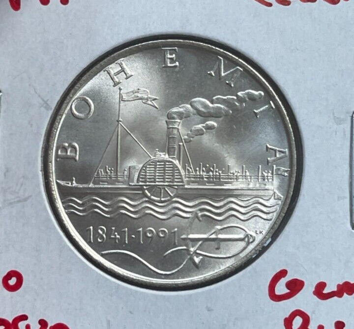 Read more about the article 1991 Czechoslovakia Czech Republic 50 Korun – Silver Uncirculated – Steamship