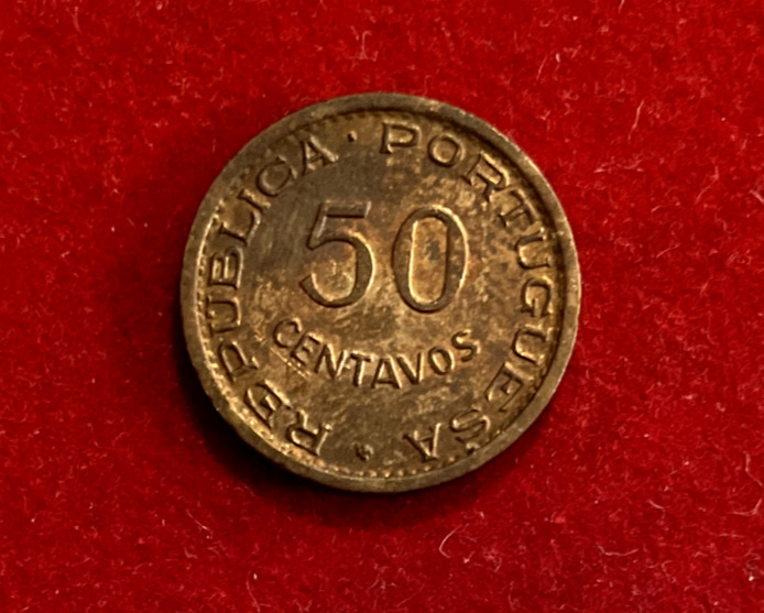 Read more about the article Guinea-Bissau 1952 50 Centavos KM#8 Bronze Coin T591