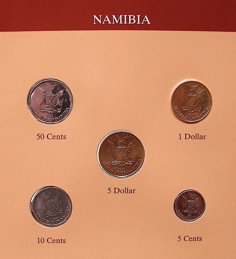 Read more about the article Nambia==Five (5)==Uncirculated Coins–Circa 1993-96