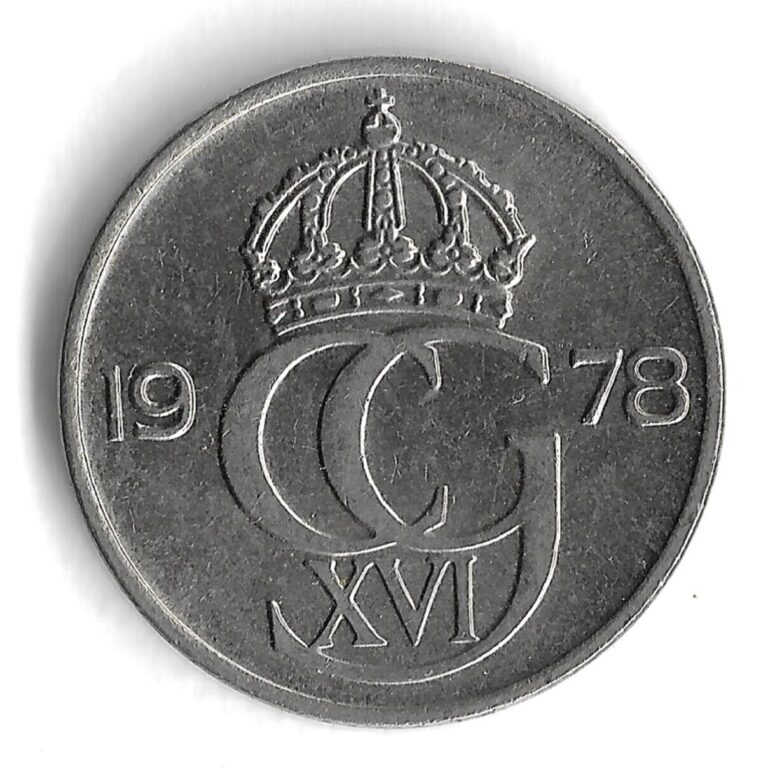 Read more about the article 1978 Sweden 50 Ore World Coin – KM# 855