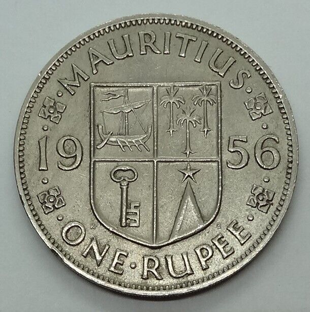 Read more about the article 1956 MAURITIUS  BRITISH COLONY  1 RUPEE  SHARP DETAILS  KM# 35.1