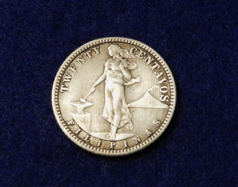 Read more about the article 1907 Philippines 20 Centavos – Fantastic Old Silver Coin – See PICS
