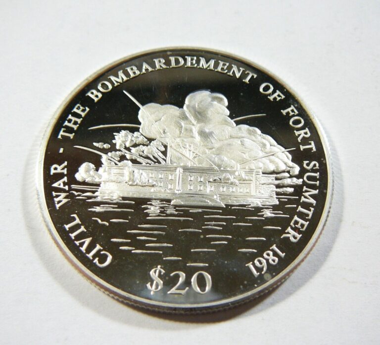 Read more about the article Liberia 2000 Civil War Fort Sumter $20 Proof .999 Silver Commemorative Coin
