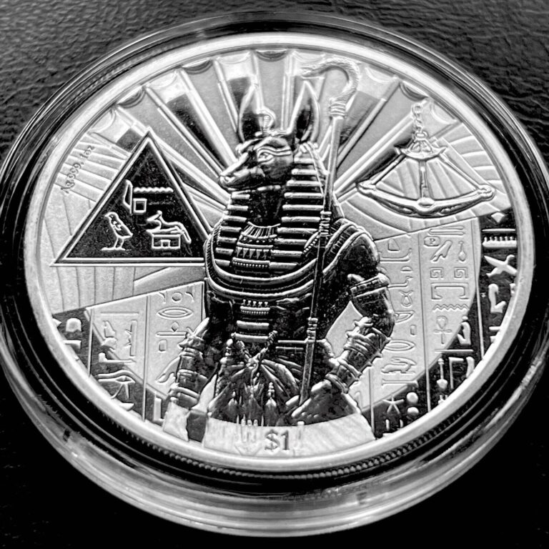 Read more about the article 2023 Sierra Leone Egyptian Gods Anubis 1 oz .999 Silver BU Coin In Capsule 5000