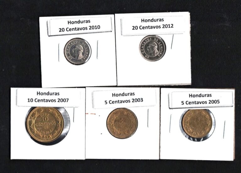 Read more about the article HONDURAS 2003-2012 SET OF 5 COINS