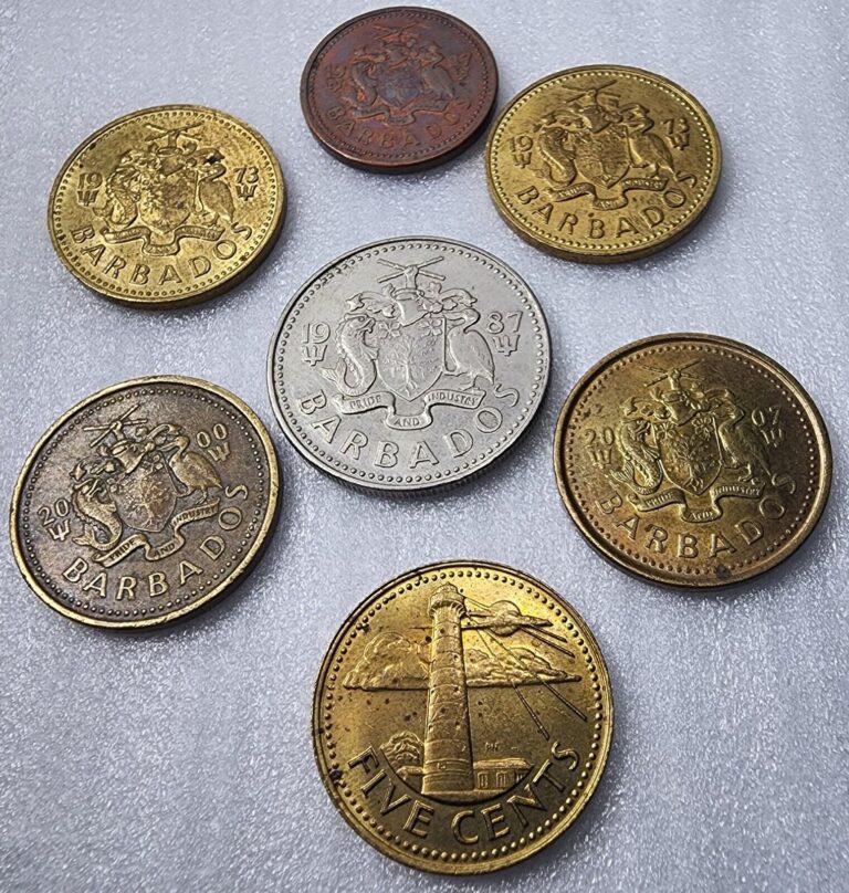 Read more about the article Barbados Coins BBD Lot Of 7 Foreign World Coin Gift Or Collecting