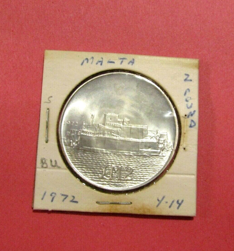 Read more about the article Malta 1972 2 Pounds Silver Bu Coin