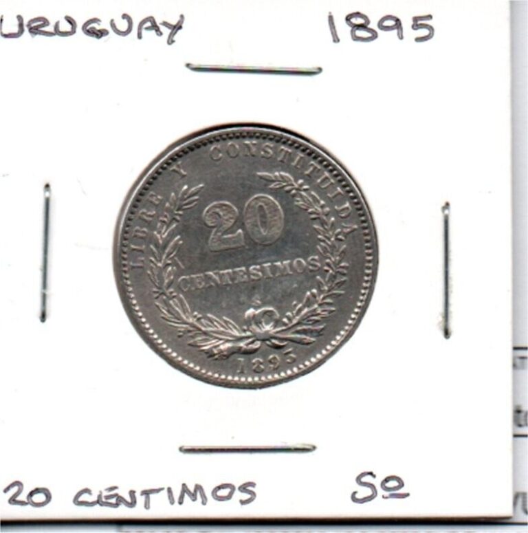 Read more about the article Uruguay 1895 So 20 Centesimos Silver Coin