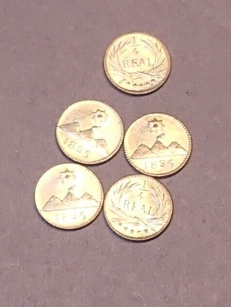 Read more about the article Guatemala 1896 Silver 1/4 Real – UNCIRCULATED = # 834B