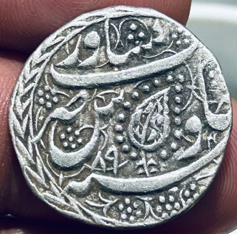 Read more about the article India Pakistan Sikh Empire Peshawar Mint Silver Rupee VS1894 Scarce Coin