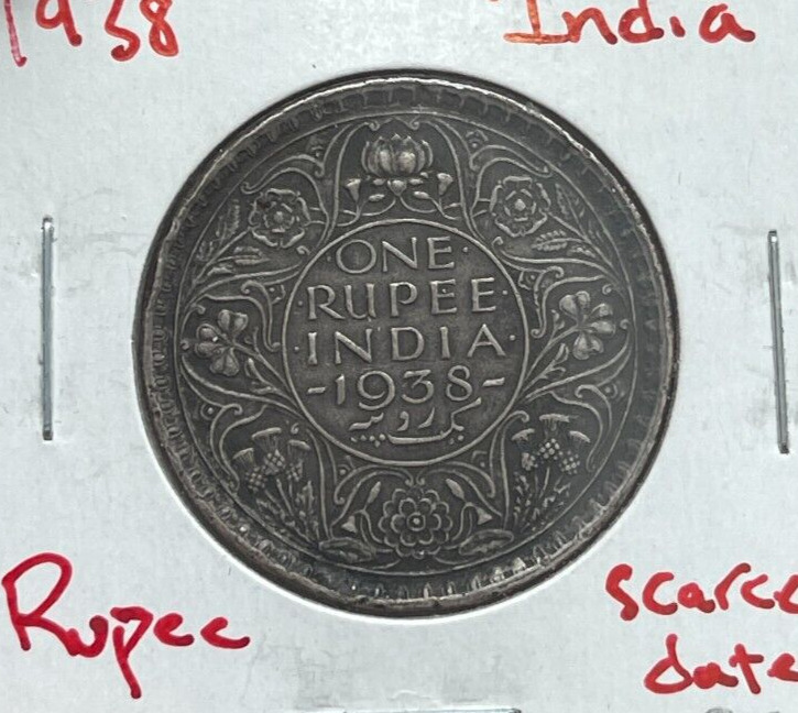 Read more about the article 1938 (B) India 1 One Rupee – Without Dot – Silver L2
