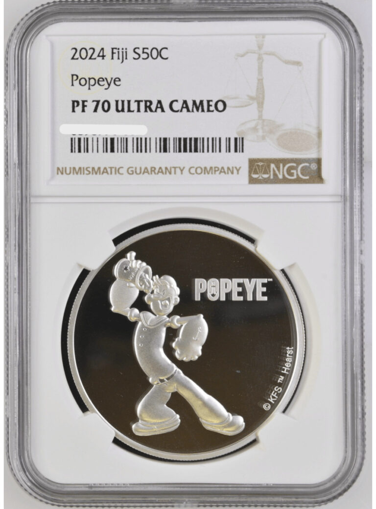 Read more about the article 2024 Fiji Popeye 1 oz Silver Shaped Coin NGC PF 70 UCAM