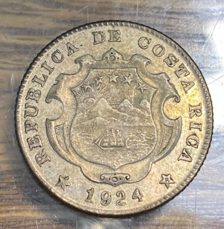 Read more about the article 1924 Costa Rica 25 Centimos Super Orig. AU Well Struck 1-Year Type KM-168 CHRC