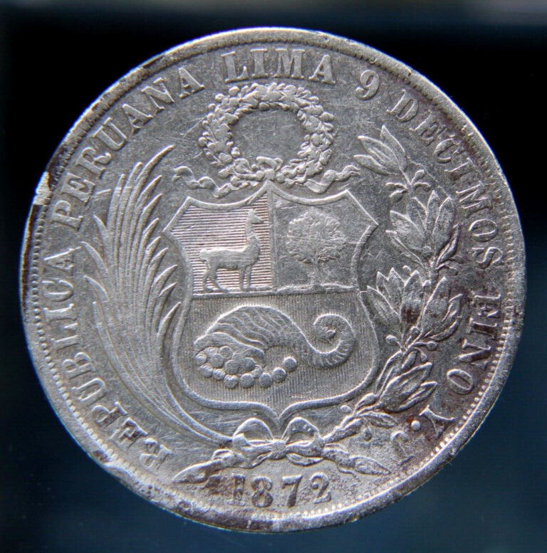 Read more about the article Peru  1 Sol  1872  silver coin  0.900