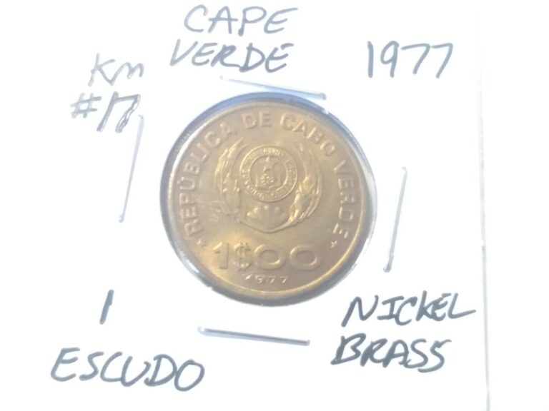 Read more about the article World Coin  Cape Verde  1 Escudo 1977 Light Toning Almost Uncirculated Condition