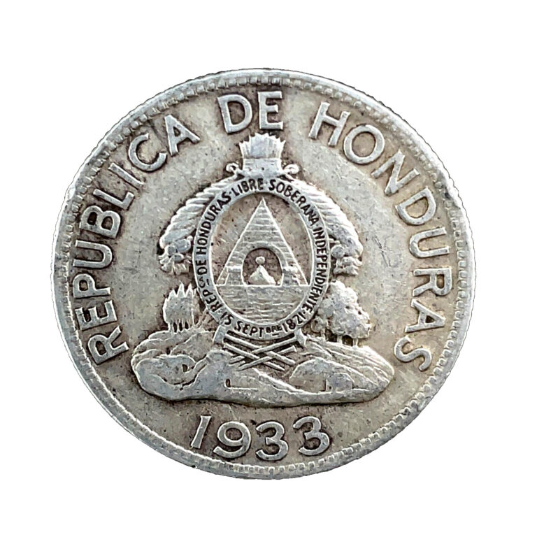 Read more about the article HONDURAS-1933 UN LEMPIRA  Lencas Leader  0.900 SILVER COIN  XF. KM#75