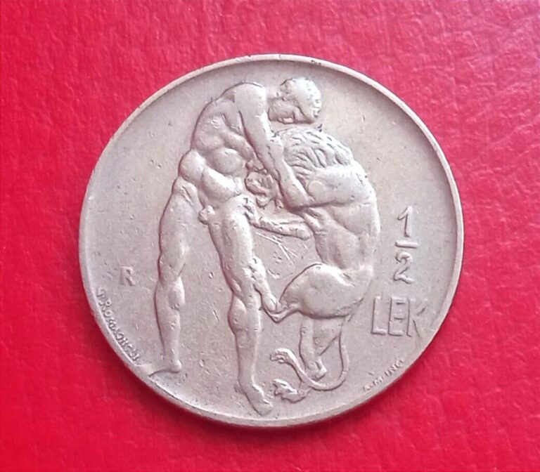 Read more about the article Albania Coins 1926  1/2 Lek In Good Condition USED