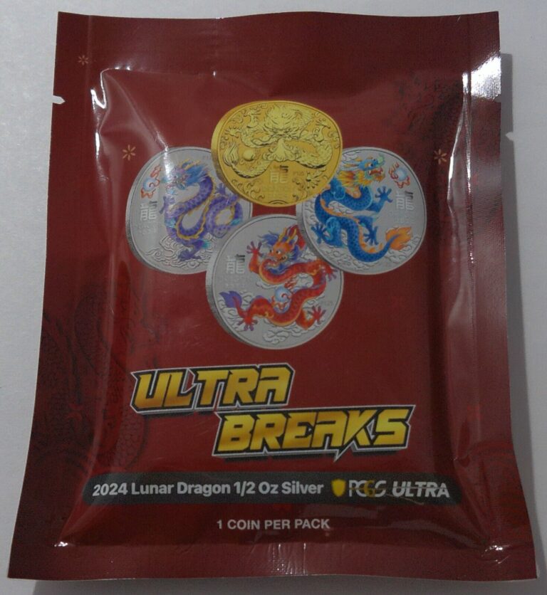 Read more about the article 2024 PCGS ULTRA BREAKS MS70 LUNAR DRAGON 1/2 OZ 99.99% SILVER SEALED PACK COIN