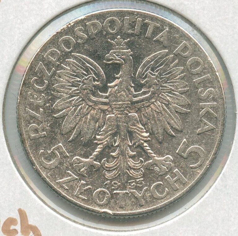 Read more about the article 1933 Poland 5 Zlotych silver .7500 Coin  – SS68