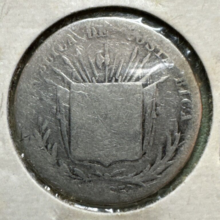 Read more about the article 1865 COSTA RICA Silver 25 CENTAVOS LOW GRADE FILLER SCARCE