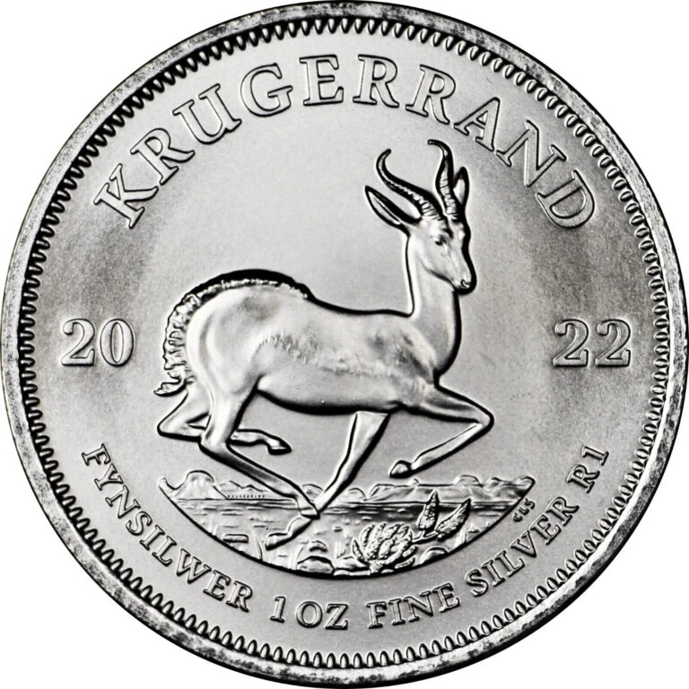 Read more about the article 5- 2022 South Africa 1 oz 999 Silver Krugerrand Coins Brilliant Uncirculated